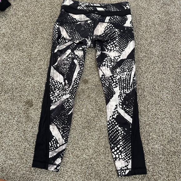 LULULEMON Women's Pace Tight *Full-on Luxtreme Size 6 In Static Mist White Black - Picture 2 of 12